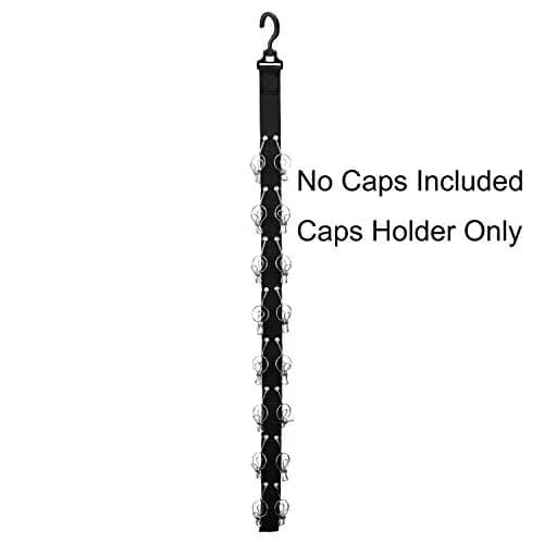 LEVOSHUA Hanging Cap Organizer with 16 Stainless Steel Clips | Black (1 Pack) thumbnail 4