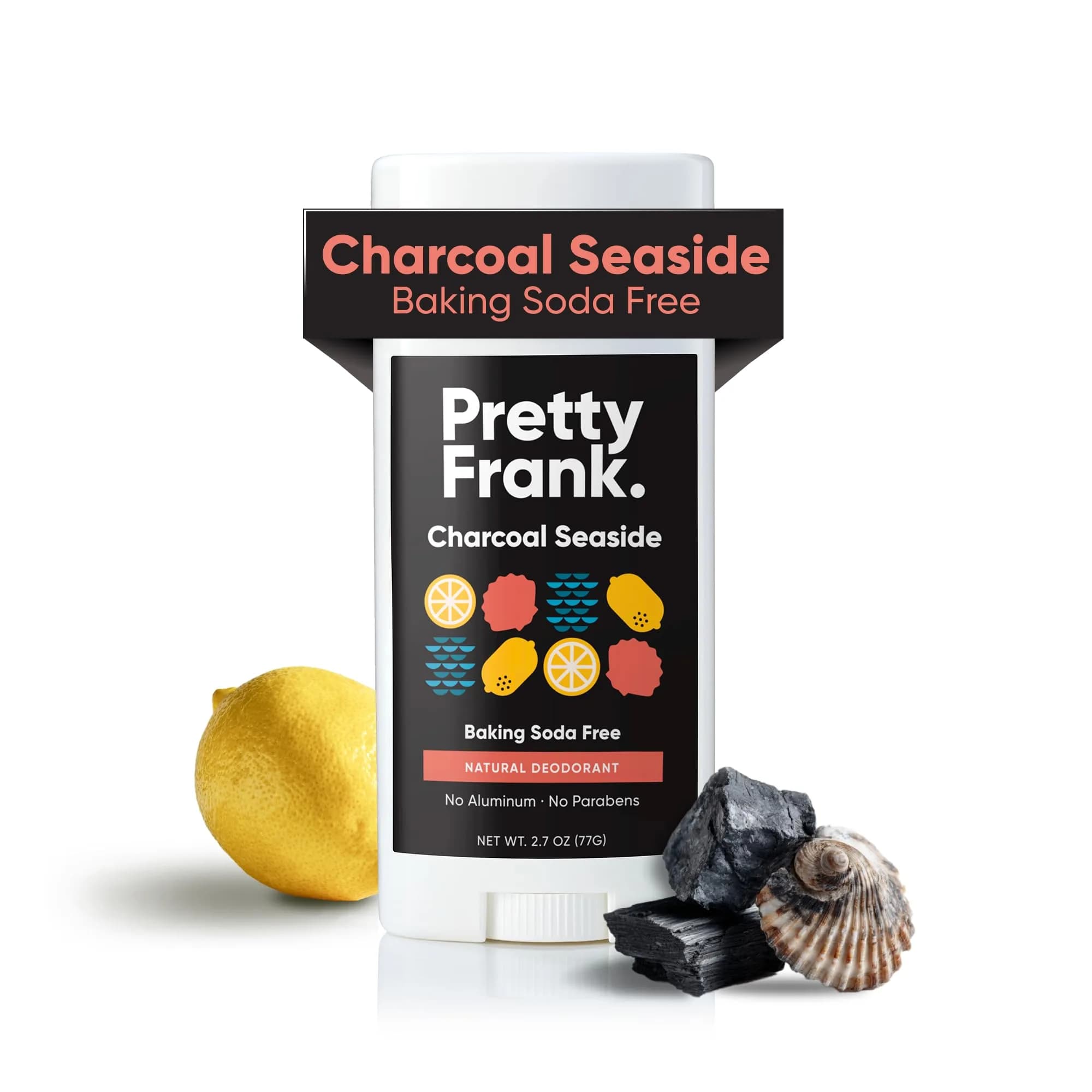 PRETTY FRANK Aluminum-Free & Baking Soda-Free Deodorant Stick, Unscented | Sensitive Skin Friendly, Organic Ingredients, No Fragrance (70-120 chars) — 2.7 Ounce