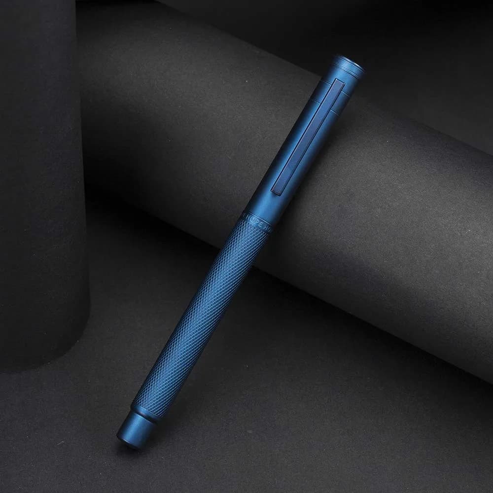 Asvine Dark Blue Forest Fountain Pen Fine Nib with Converter & Metal Case | Smooth Ink Flow - view 2