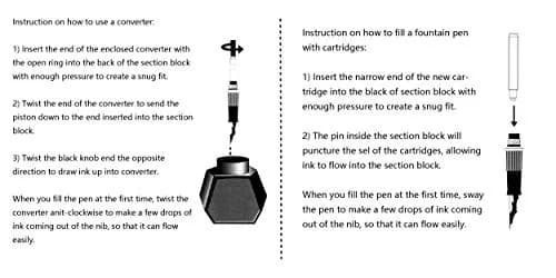 Asvine Dark Blue Forest Fountain Pen Extra Fine Nib 0.38mm (0.015 in) | Smooth Ink Flow for Writing thumbnail 6