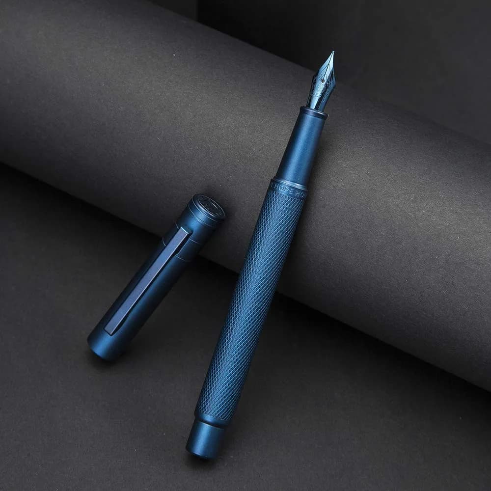 Asvine Dark Blue Forest Fountain Pen Extra Fine Nib 0.38mm (0.015 in) | Smooth Ink Flow for Writing - view 7