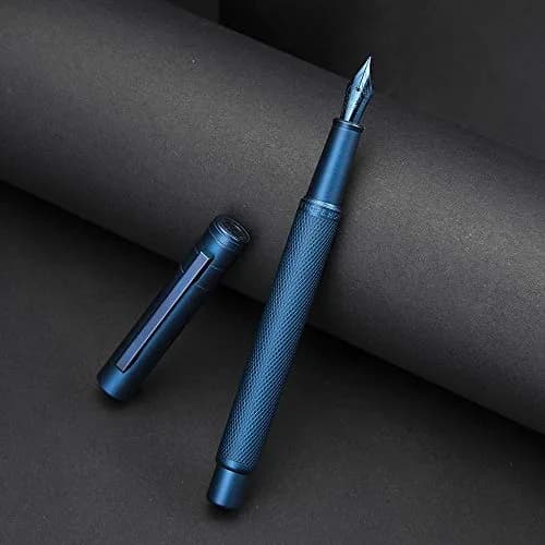 Asvine Dark Blue Forest Fountain Pen Extra Fine Nib 0.38mm (0.015 in) | Smooth Ink Flow for Writing thumbnail 7