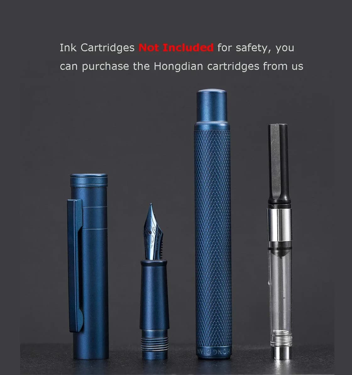 Asvine Dark Blue Forest Fountain Pen Extra Fine Nib 0.38mm (0.015 in) | Smooth Ink Flow for Writing - view 3