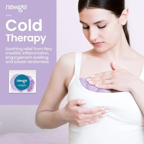 NEWGO Breast Ice Pack Hot/Cold Therapy 2 Pack | Flexible Gel Pad for Nursing & Post-Surgery Comfort thumbnail 5