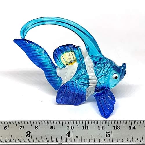 ZOOCRAFT Blown Glass Fish Figurine Animal Tropical Handicraft Miniatures Aquarium Decor | Realistic, Handmade, Colorful thumbnail 5