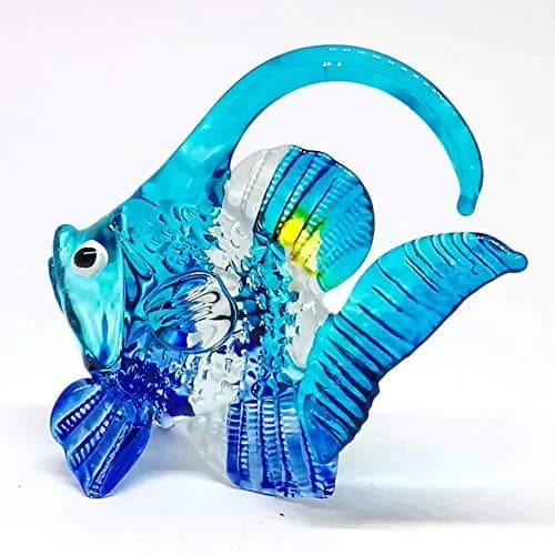 ZOOCRAFT Blown Glass Fish Figurine Animal Tropical Handicraft Miniatures Aquarium Decor | Realistic, Handmade, Colorful thumbnail 3