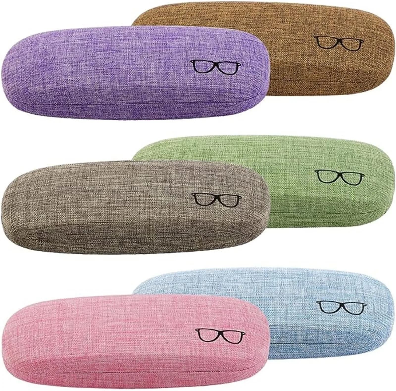 ZONLY Eyeglasses Case (6 Pack) Hard Shell Protective Case for Glasses, Unisex, Multi-Color, 16.5x6.5x4cm