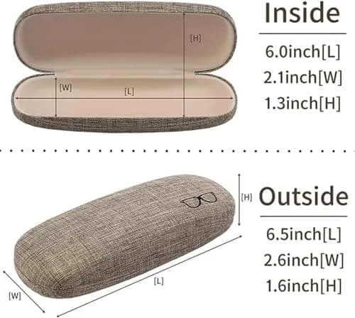 ZONLY Eyeglasses Case (6 Pack) Hard Shell Protective Case for Glasses, Unisex, Multi-Color, 16.5x6.5x4cm thumbnail 4