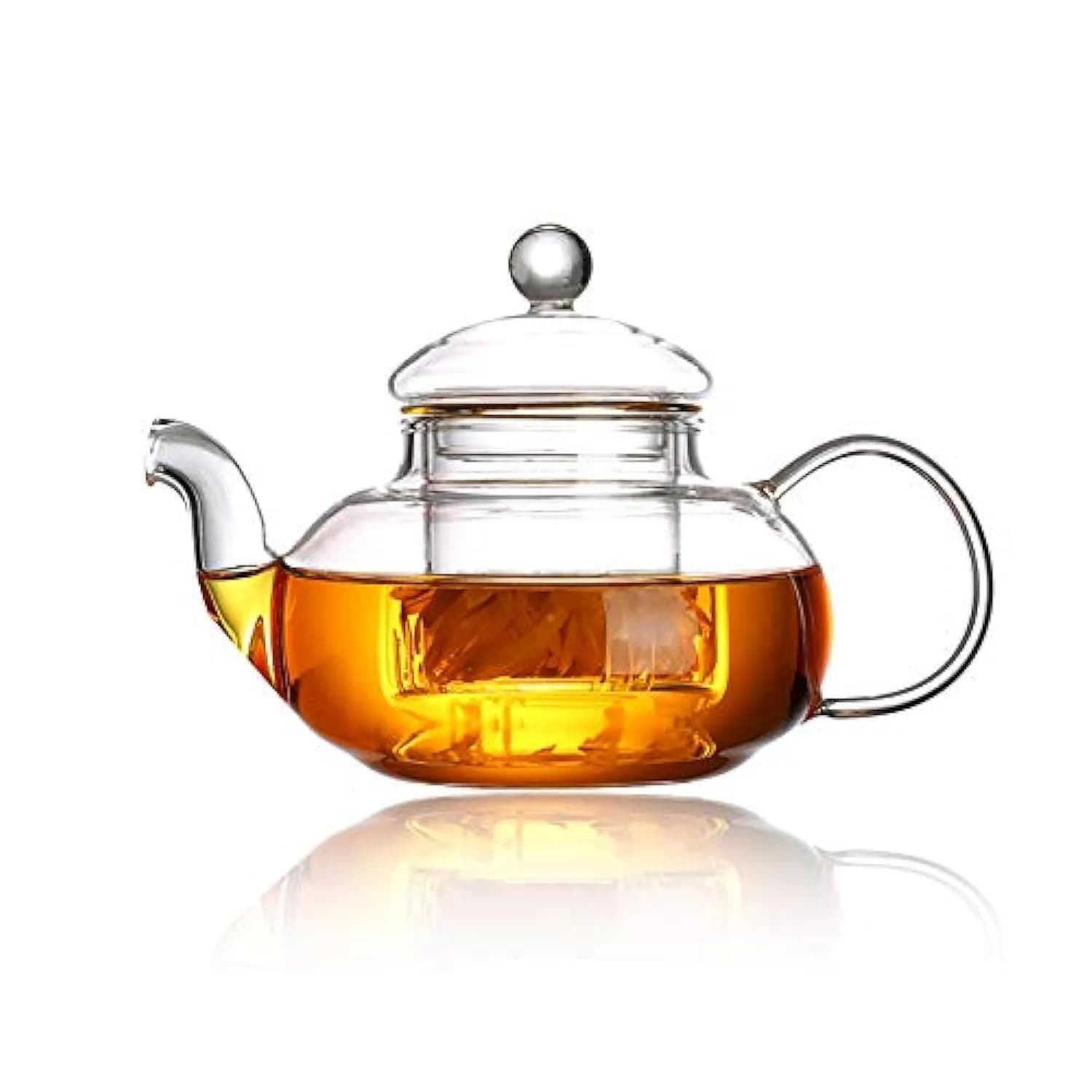Cosy-Yc Borosilicate Glass Teapot with Infuser, 800ml (27oz) | Stovetop Safe Glass Tea Pot — Transparent