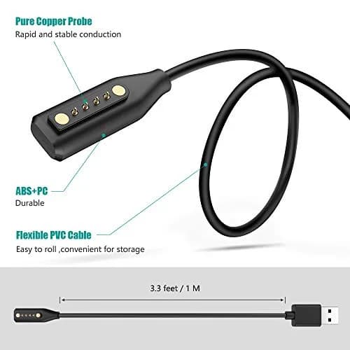 TUSITA Magnetic USB C Charging Cable Compatible with Bose Frames Audio Sun Glasses, 1M, 2-Pack | Fast & Safe Charging thumbnail 3