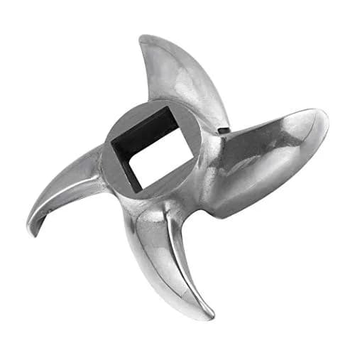 FanWayer #12 Meat Grinder Blade Replacement Knife Cutter (2-Pack, Silver) | Stainless Steel, 12.5mm Square Hole thumbnail 4