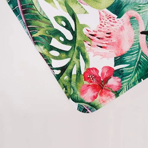 LIVILAN Tropical Leaf Bathroom Rug 40cm x 60cm | Soft Memory Foam, Quick Dry, Non-Slip PVC Backing thumbnail 3