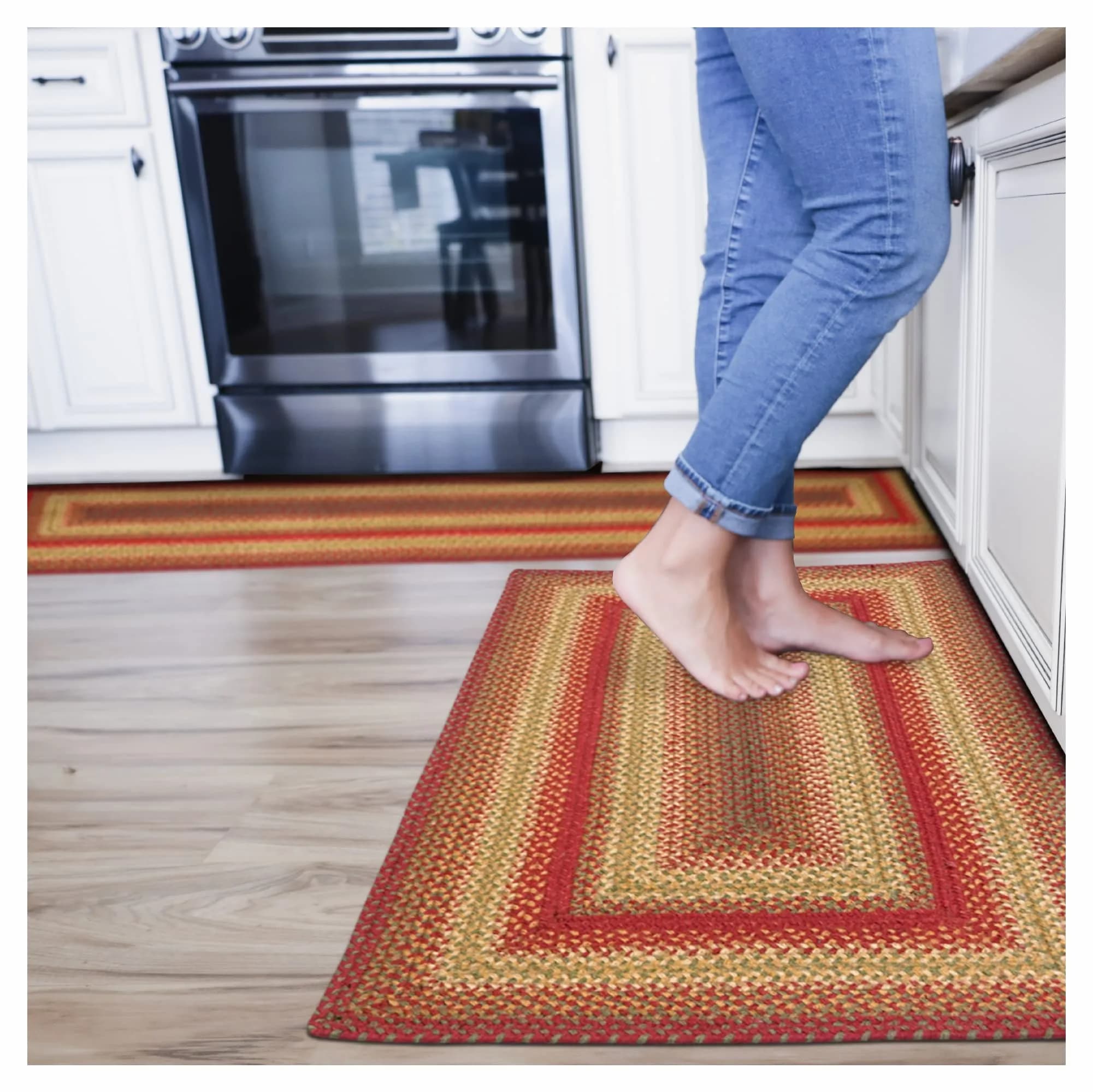 Homespice Cider Barn Braided Jute Runner Rug 55cm x 183cm (22" x 72") | Vibrant Fade-Resistant Color