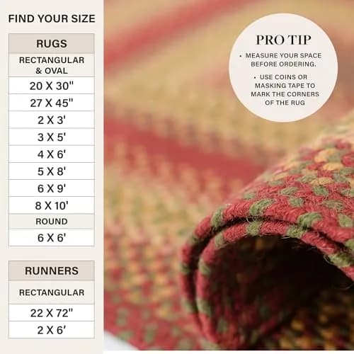 Homespice Cider Barn Braided Jute Runner Rug 55cm x 183cm (22" x 72") | Vibrant Fade-Resistant Color thumbnail 8