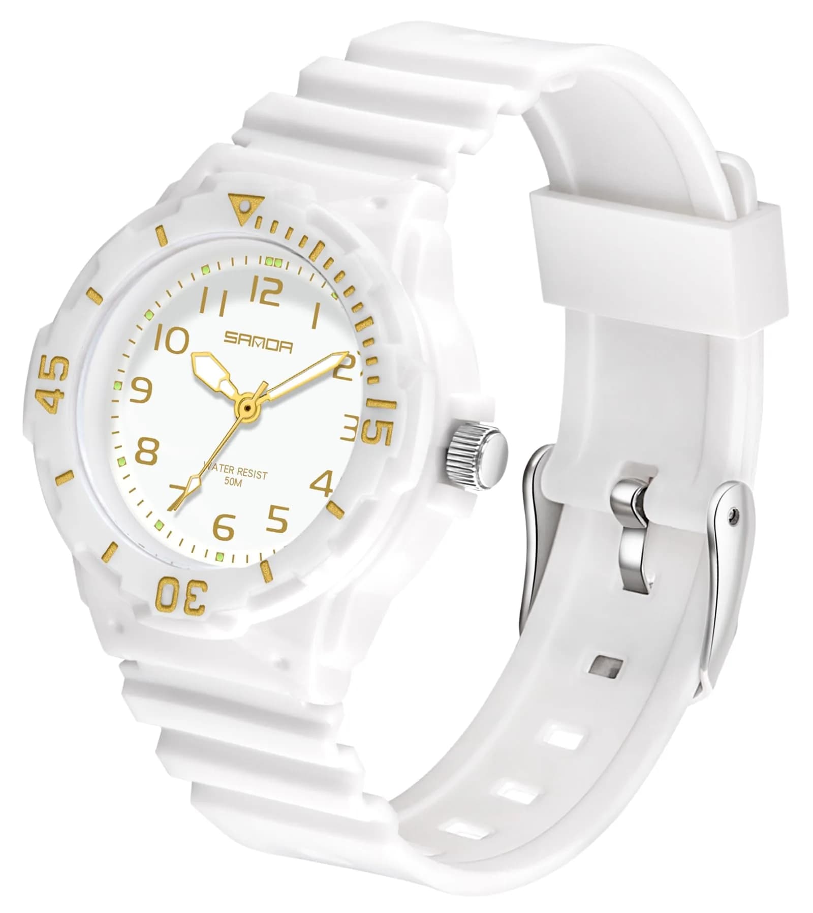 CNBRO Women's Watch Waterproof Nurse Sport Minimalist 32.6mm Resin Case | 50M Water-Resistant