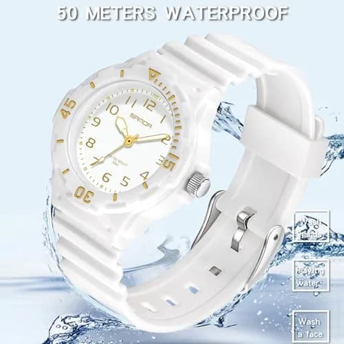 CNBRO Women's Watch Waterproof Nurse Sport Minimalist 32.6mm Resin Case | 50M Water-Resistant thumbnail 4