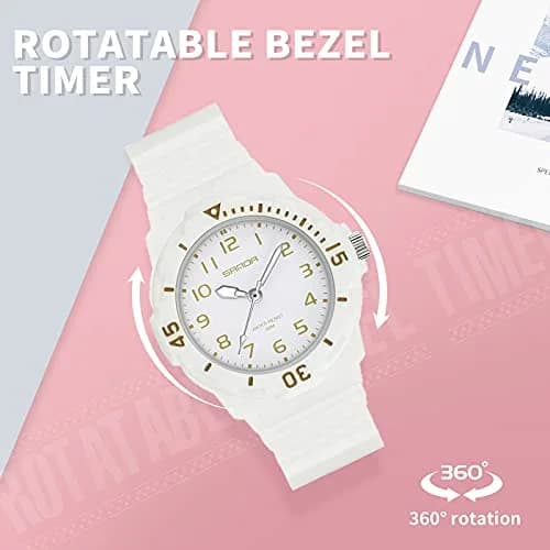 CNBRO Women's Watch Waterproof Nurse Sport Minimalist 32.6mm Resin Case | 50M Water-Resistant thumbnail 5