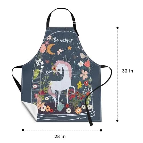 Britimes Apron with Pockets, 32x28 inch | Waterproof Polyester, Adjustable Neck & Waist thumbnail 2