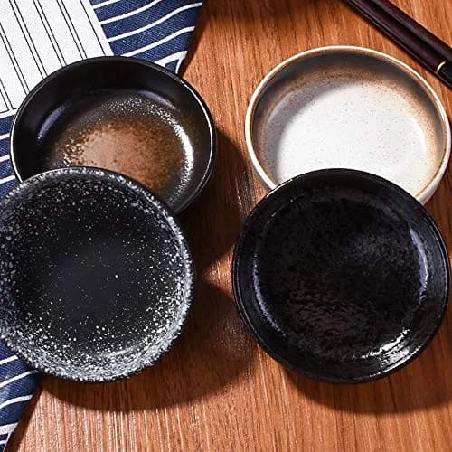 Cerficer Ceramic Sauce Dish Set of 4 | 3.5 Inch Reactive Glaze Small Dipping Bowls thumbnail 4