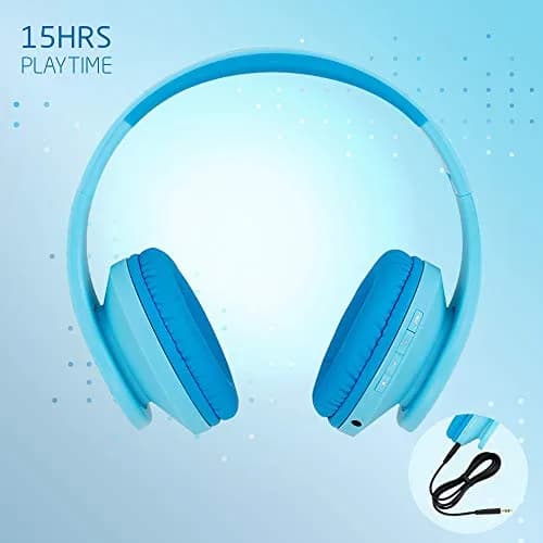 PowerLocus Kids Over-Ear Headphones Bluetooth Wireless 85DB | Safe, Foldable, 15H Play thumbnail 6