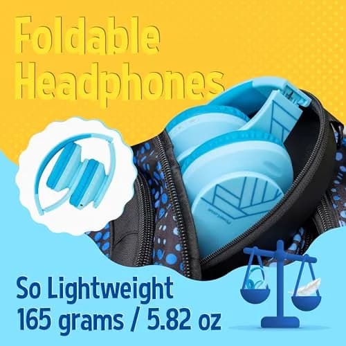 PowerLocus Kids Over-Ear Headphones Bluetooth Wireless 85DB | Safe, Foldable, 15H Play thumbnail 3