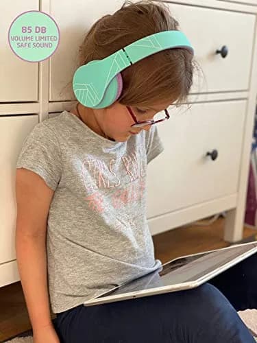 PowerLocus Kids Over-Ear Headphones Bluetooth Wireless | Safe 85DB, Foldable, 15H Play, Micro SD Mode thumbnail 2