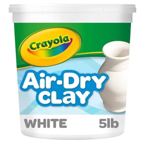 Crayola Air Dry Clay 5 lb (2.27 kg) | Non-Toxic White Modeling Clay for Kids & Art Classrooms thumbnail 1
