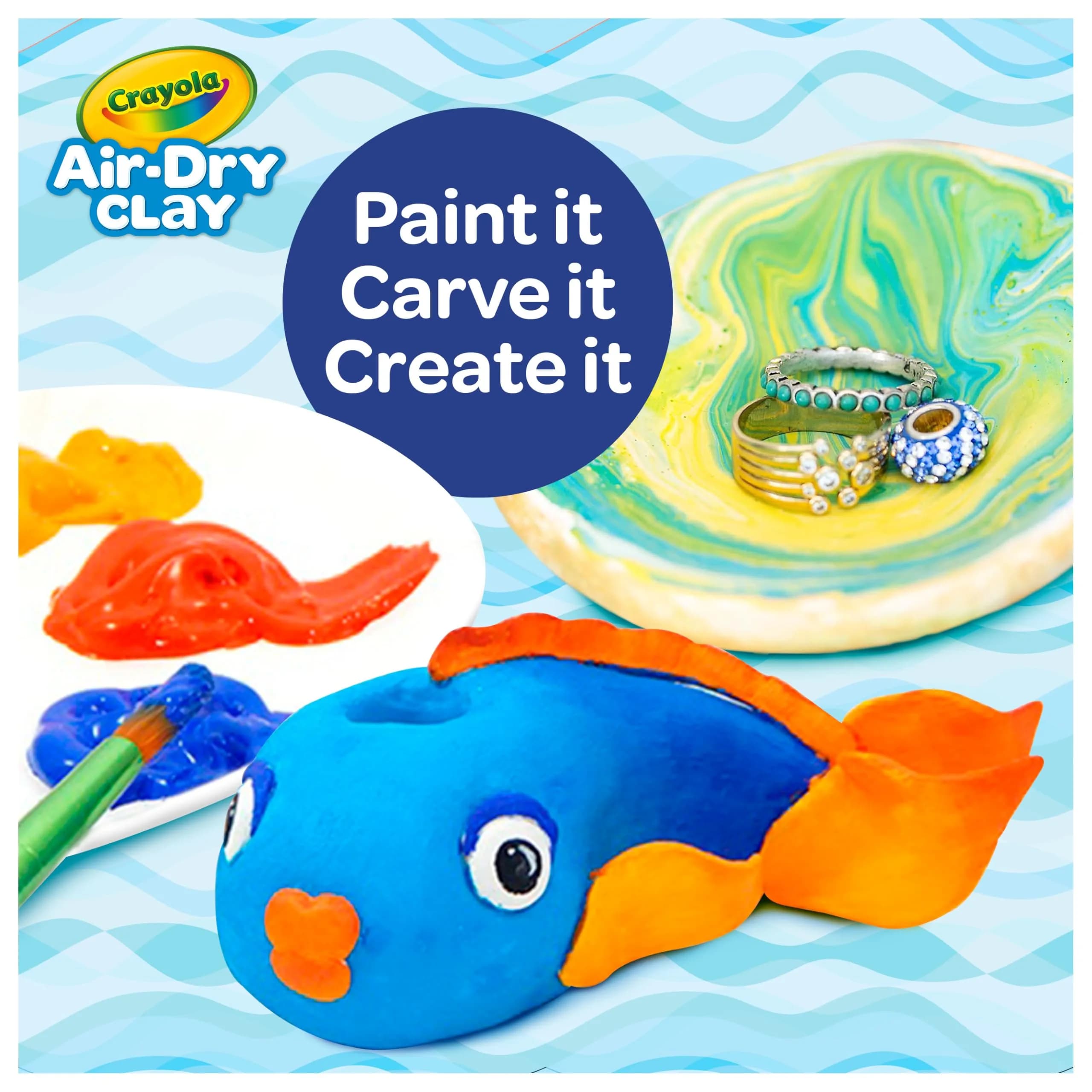 Crayola Air Dry Clay for Kids - White, 5 lb Bucket of Reusable Terra Cotta Clay for Sculpting | Non-Toxic Arts and Crafts Supplies - view 3