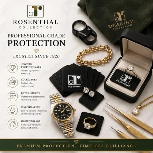 Rosenthal Collection Anti-Tarnish Strips 25 Pack | 1" x 1" Silver Protection for Jewelry thumbnail 6