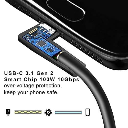 QCEs USB C to USB C 3.1 Gen 2 Cable 6.6ft (2m) | 10Gbps Data Transfer, 100W PD Charging, 4K Video thumbnail 3