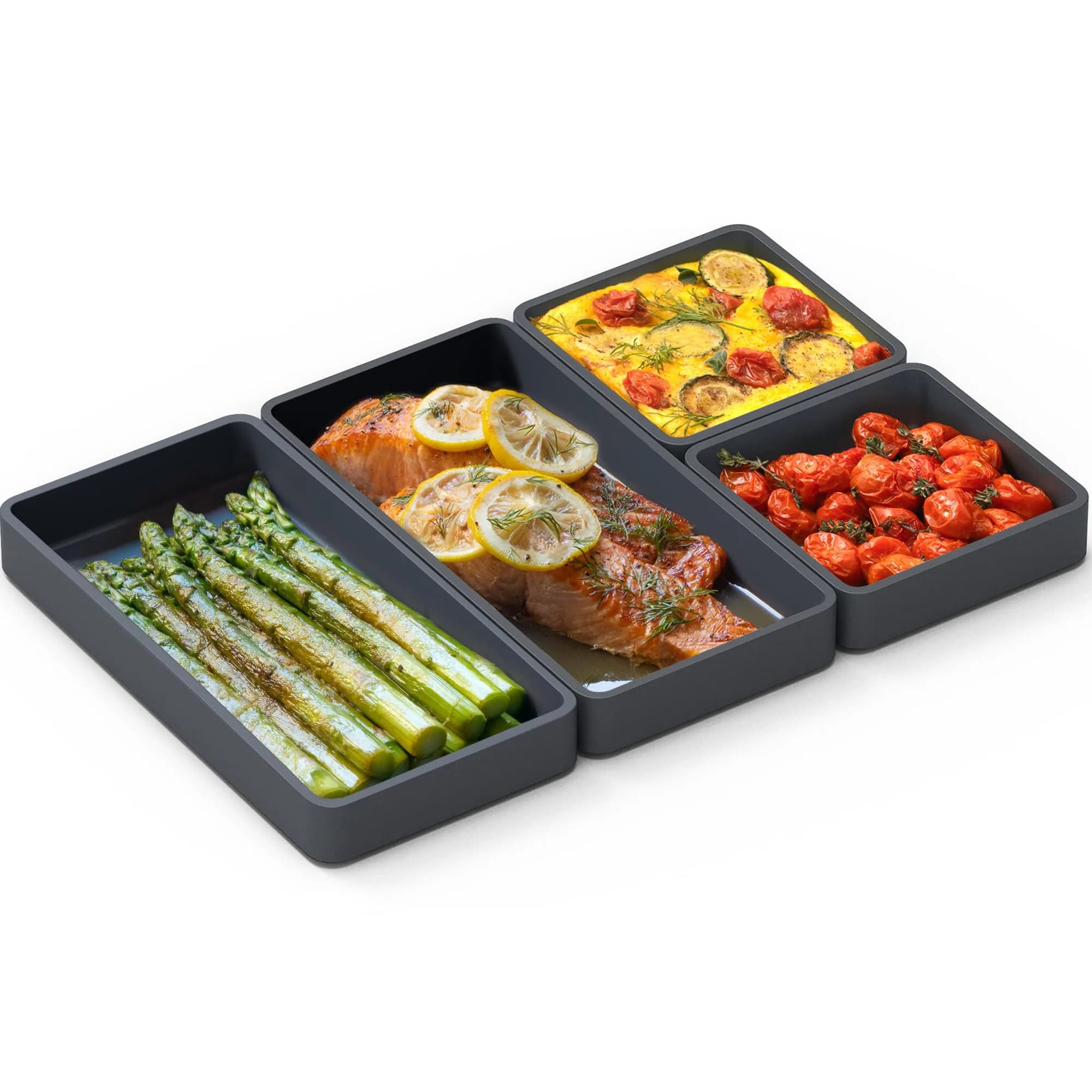 Prepd Cheat Sheets Silicone Sheet Pan Dividers (4-Pack) | Cook Multiple Dishes at Once — Original Cheat Sheets (4 Dividers)