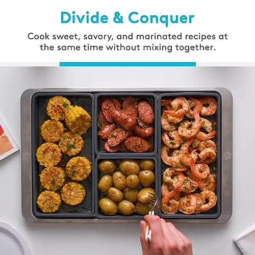 Prepd Cheat Sheets Silicone Sheet Pan Dividers (4-Pack) | Cook Multiple Dishes at Once thumbnail 7