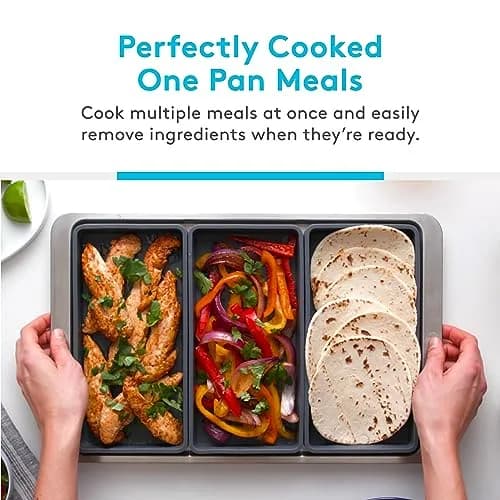 Prepd Cheat Sheets Silicone Sheet Pan Dividers (4-Pack) | Cook Multiple Dishes at Once thumbnail 2