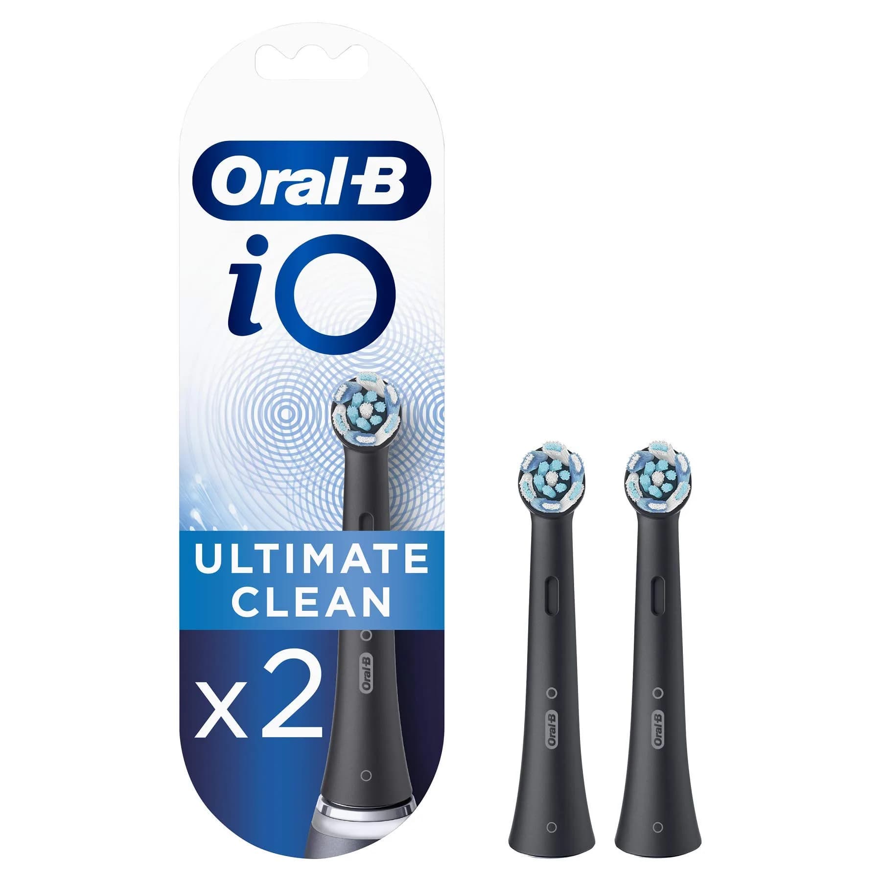 Oral-B iO Series Ultimate Clean Replacement Brush Heads 4 Count (Pack of 1) Black | Superior Plaque Removal — Pack of 2