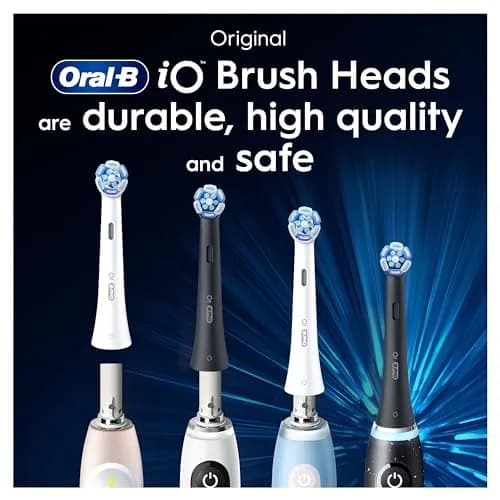 Oral-B iO Ultimate Clean Electric Toothbrush Head Replacement, Pack of 2, Black | Deeper Plaque Removal thumbnail 8