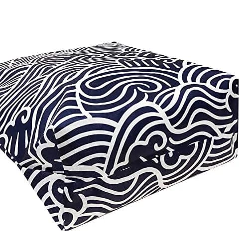 Wrapables Carryall Shopping Travel Tote Bag with Durable Ripstop Polyester - Foldable and Waterproof, Large, Navy Swirls | Compact, Water-Resistant & Spacious thumbnail 6