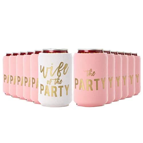 Your Dream Party Shop Wife of the Party Bachelorette Can Coolers (Set of 12, Pink) thumbnail 9