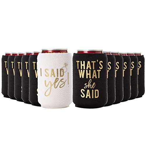 Your Dream Party Shop Black Beverage Insulator Set of 12 | Nashville Bachelorette Party Decor (Medium) thumbnail 4