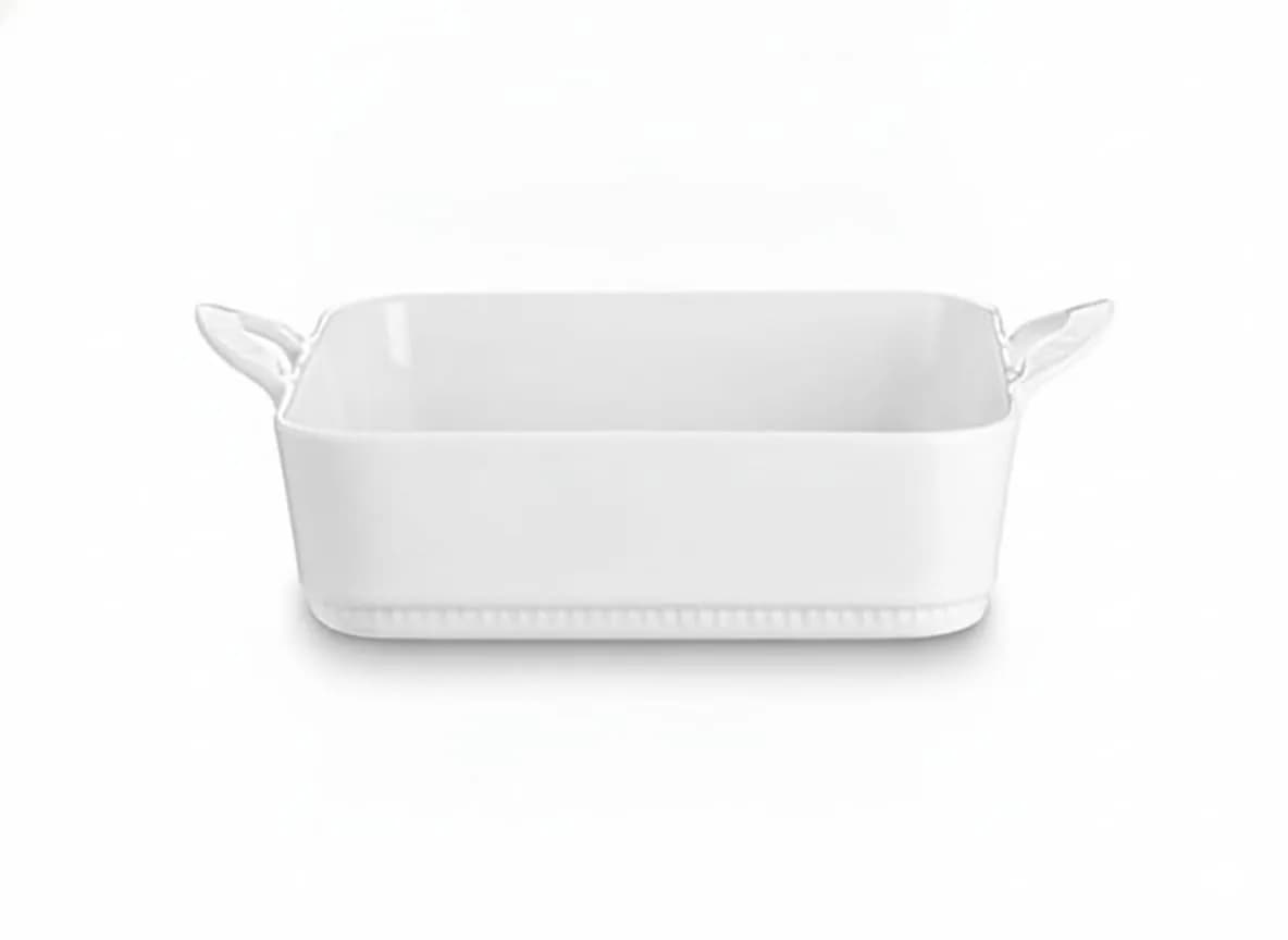 Pillivuyt Toulouse Small Square Baker 8.5" x 8.5" | Oven-Microwave-Freezer, Made in France — White