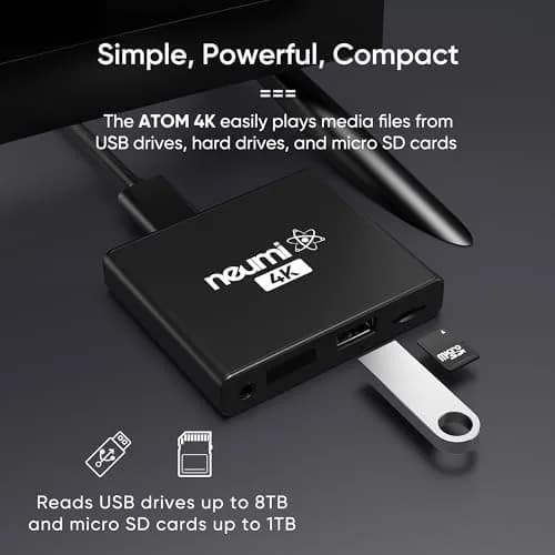 NEUMITECH Atom 4K Digital Media Player for USB Drives and SD Cards | HDMI 4K/60fps, Automatic Playback thumbnail 2