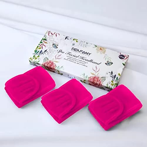 Denfany Soft Terry Cloth Spa Headband | Adjustable & Washable for Face Washing, Yoga, Makeup Removal thumbnail 5