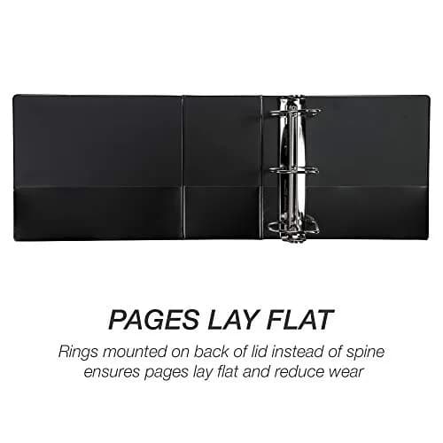 Samsill 6-inch D-Ring Binder, Black | Holds 1225 Pages, Customizable Clear View Cover thumbnail 4