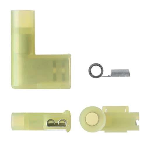XHF 90 Degree 12-10 AWG Flag Shaped Right Angle Spade Connectors Nylon Fully Insulated 50 Pcs | RoHS, CE & CSA Certified thumbnail 3
