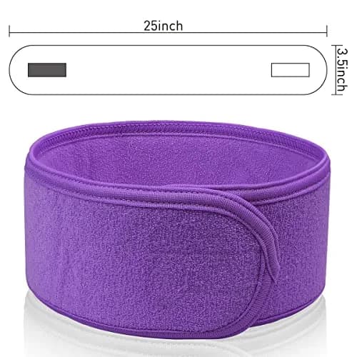 Denfany Soft Terry Cloth Spa Headband | Adjustable & Washable for Face Washing, Yoga, Makeup Removal thumbnail 2