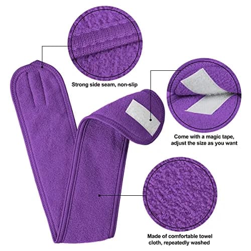 Denfany Soft Terry Cloth Spa Headband | Adjustable & Washable for Face Washing, Yoga, Makeup Removal thumbnail 3
