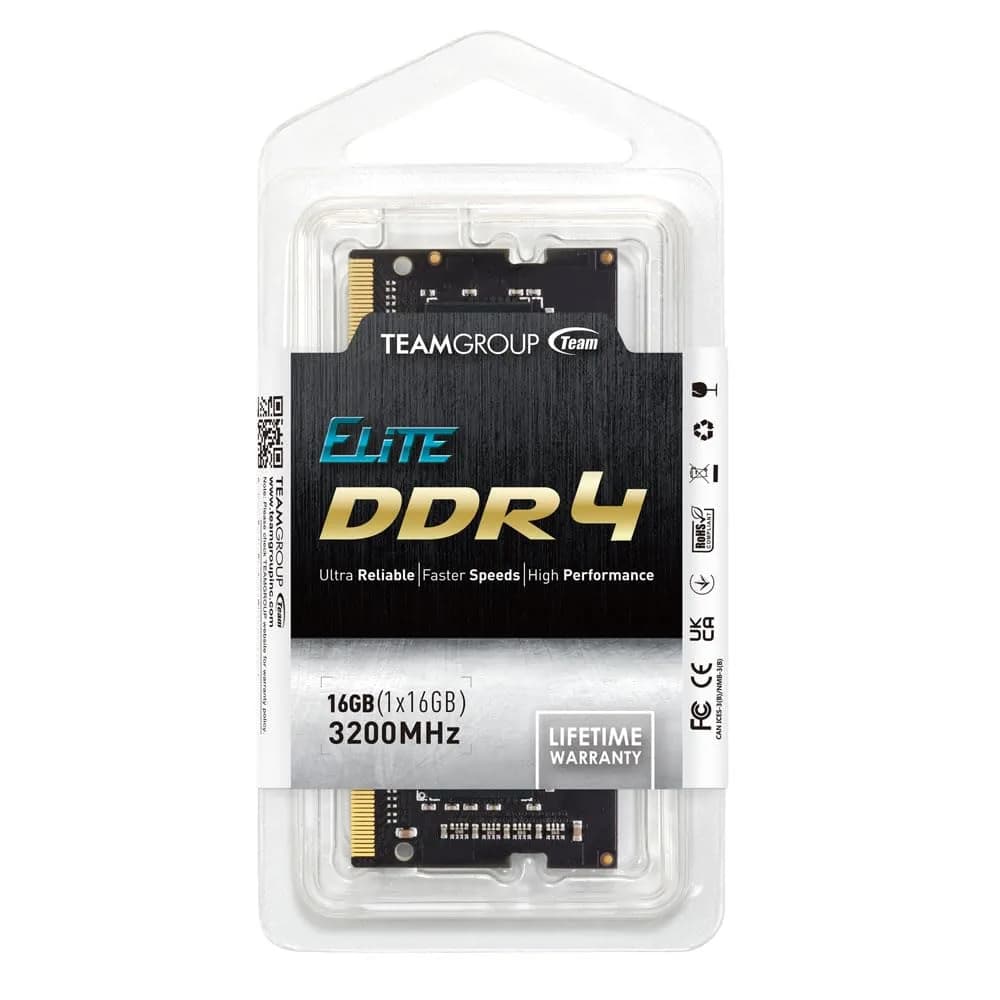 TEAMGROUP Elite DDR4 16GB Single 3200MHz PC4-25600 CL22 SODIMM Laptop RAM Module 16GB (16GB) | High-Speed Upgrade for Laptops - view 7