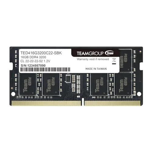 TEAMGROUP Elite DDR4 16GB Single 3200MHz PC4-25600 CL22 SODIMM Laptop RAM Module 16GB (16GB) | High-Speed Upgrade for Laptops thumbnail 1