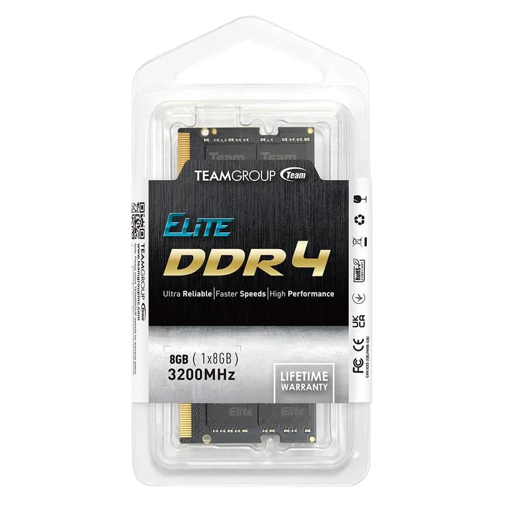 TEAMGROUP Elite DDR4 8GB 3200MHz (2666MHz) SODIMM Laptop RAM Module | 8GB (8GB) DDR4 3200MHz - view 7