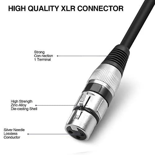 Disino USB Microphone Cable,XLR Female to USB Mic Link Converter Cable,6 feet | Professional Audio Connection thumbnail 2