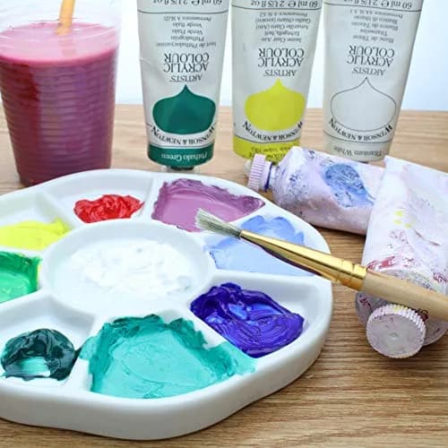 The Beadsmith Ceramic Mixing Palette, Sunflower Design, 5.5" x 5.5" x .5" | 9 Compartments for Arts & Crafts thumbnail 7